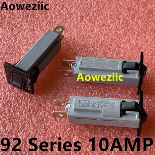 2Pcs 92 Series 10A Circuit Breaker Overload Switch Over Current Protector KUOYUH 125/250VAC 32VDC Short Circuit Leakage Switch