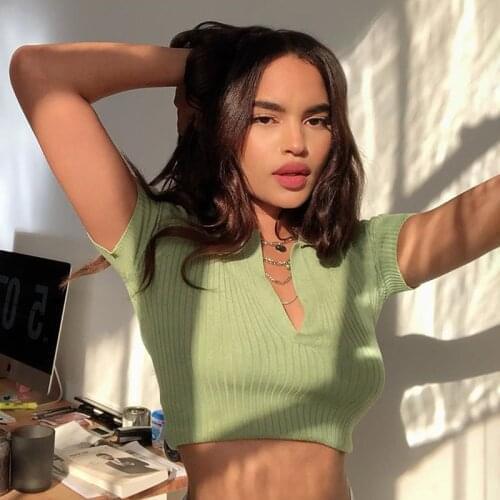 YICIYA Women's Knitted T-shirts