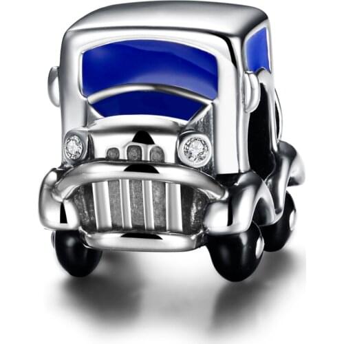 925 Sterling Silver Vintage Car-stylin Charm Bracelet Beads Berloques Para Pulsera DIY Charm Bracelet Jewelry