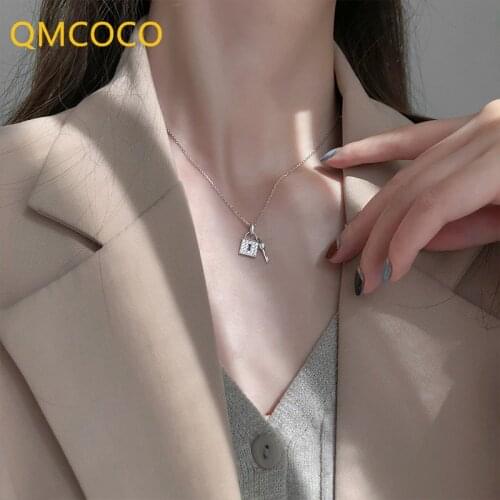 925 Silver Zircon Women Key Necklace Simple Design Light Luxury Fashion Collarbone Chain For Woman Sweet Romantic Neck Jewelry