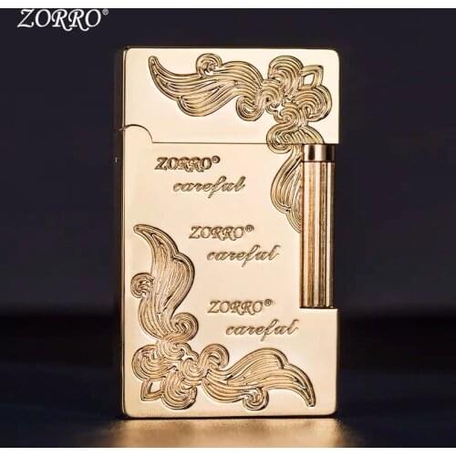 ZORRO New Kerosene Lighter Creative Old Grinding Wheel Portable Personality Metal Smoking Lighter