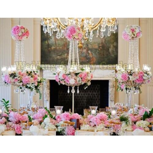 120cm Tall Gold Table Centerpiece Flower Stand Wedding Props