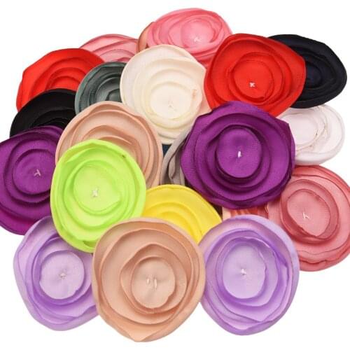 160PCS Boutique fabric flowers 5cm Burning flower No Clips No Hair Bows Fashion hair accessories Wedding decoration flower