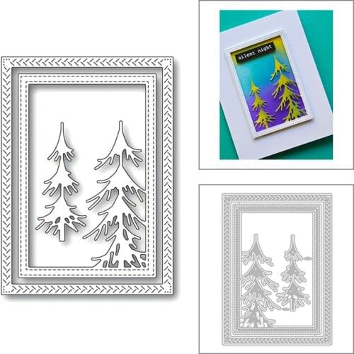 2020 New Christmas Tree Metal Cutting Dies For DIY Cut Paper Making Circle Rectangle Background Album Card Scrapbooking No Stamp