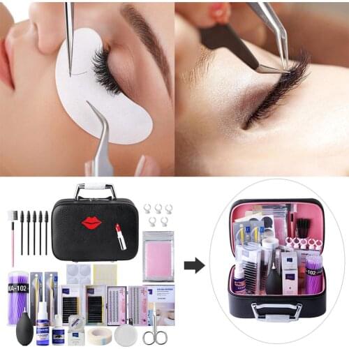 22pcs/Set Eyelash Extension Set Special Grafting Eyelash Set For Beauty Salon No Stimulating Glue Easy Grafting Eyelash Tool