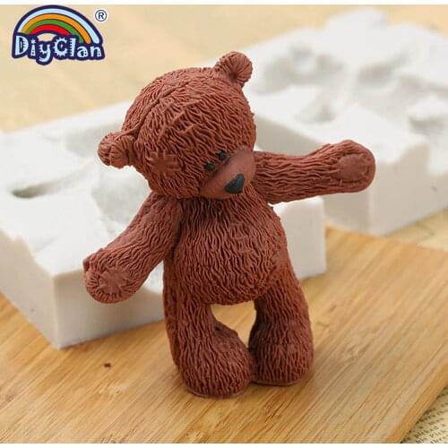 3D Large Bear Silicone Mold Fondant Cake Chocolate Mousse Baking Mould DIY Candle Aromatherapy Plaster Resin Clays Crafts