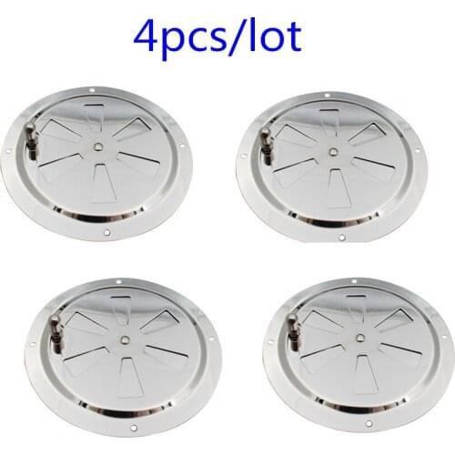 4PCS 316 Stainless Steel Cover Side Knob Louver Vent Marine Round Blower For Yacht Boat Sailing Rv Accessories Camping Car Parts