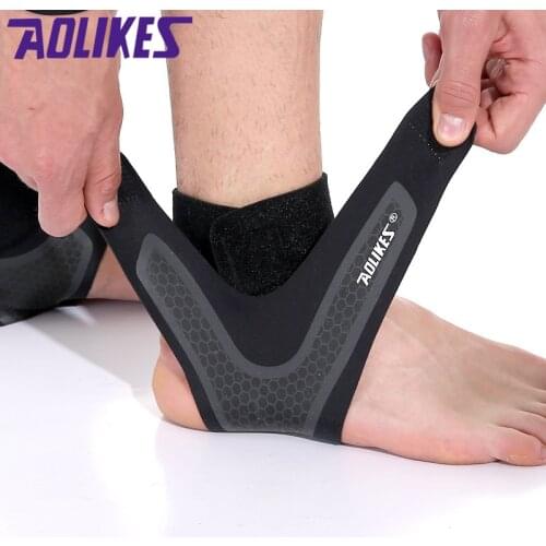 AOLIKES 1PC Outdoor Sports Fitness Feet Wrap Protect Bandage Ankle Support Protect Basketball Football Elastic Ankle Brace Band
