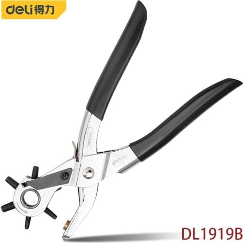 Deli Punch Pliers Belt Punch Fabric Punching Leather Punch Watch Band Punch Chrome Vanadium Steel Comfortable And Non-Slip