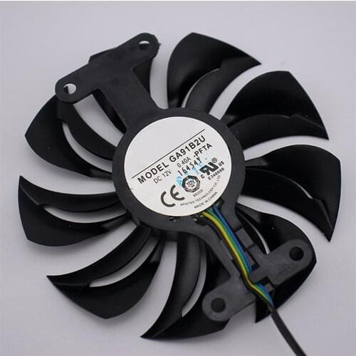 Dual Cooling Fan for Dataland PowerColor RX480 RX470 470D 580 eplacement Graphics Card Cooler Fan