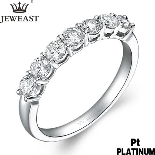 WQPY Natural diamond Pt950 Pure Gold Ring Real pt950 Solid Gold Ring Upscale Trendy Classic Fine Jewelry Hot Sell New 2020