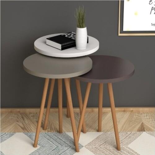 Mount Coffee Table Roman Nesting Table- White / Cappuccino / Brown