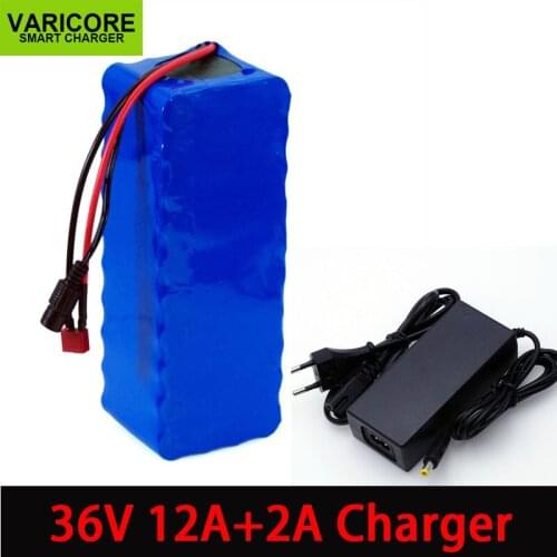 10s4p 36V 12Ah 18650 Lithium Battery pack High Power Motorcycle Electric Car Bicycle Scooter with BMS+ 42v 2A Charger