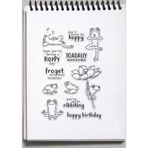 Frog Seal Stamp with Cutting Dies Stencil DIY Scrapbooking Embossing Photo Album Decor Paper Card Wholesales