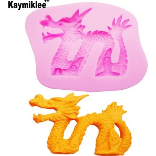 M691 Chinese Animal Dragon Shape Silicone Mold Fondant Mould Kitchen Baking Tools For Cake Decoration