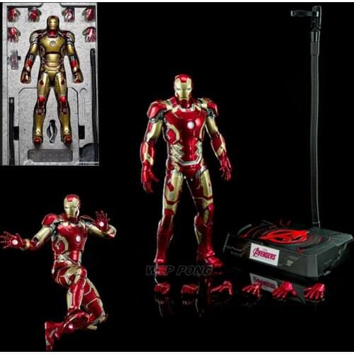 Hasbro Avengers Super Hero Iron Man Metal MK42 MK43 Figurine Toys Movable Joint Action Figure Desk Decoration Model Toy
