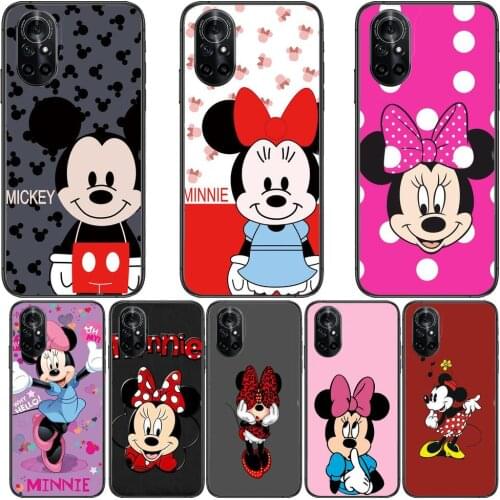 Minnie Mouse Cute Clear Phone Case For Huawei Honor 20 10 9 8A 7 5T X Pro Lite 5G Black Etui Coque Hoesjes Comic Fash