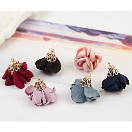 Multilayers Satin Ribbon Flowers With metal head for Hairband Flower Little Girls Hair Accessories