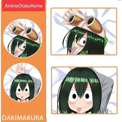 Anime Manga My Hero Academia Asui Tsuyu Throw Pillow Cover Hug Body Pillowcase Otaku Bedding Decoration Dakimakura Pillow Case