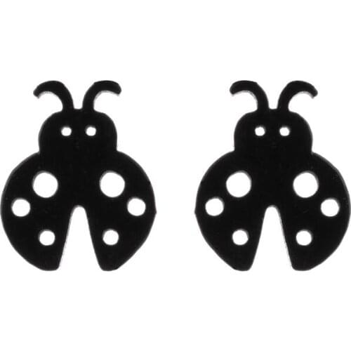 New Arrival Ladybug Insect Stainless Steel Earrings Punk small Dragonfly Scorpion Stud Earrings Girls Party Gifts Anime Jewelry