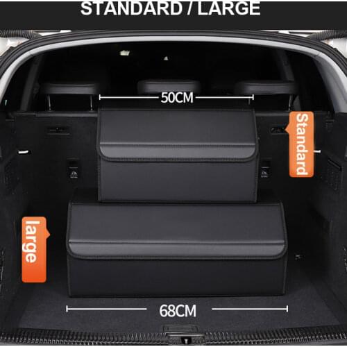 Suitable for Porsche Benz BMW Audi Volvo Volkswagen Toyota Honda Car Trunk Organizer Storage Box Bag PU Leather Storage Containe