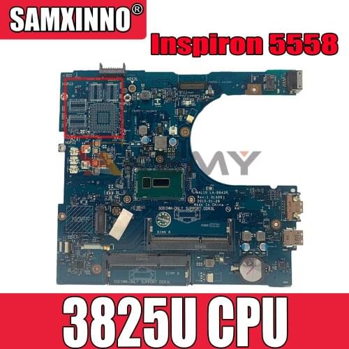 Original Laptop motherboard For DELL Inspiron 5558 Pentium 3825U CN-0X1K27 0X1K27 LA-B843P SR24B DDR3 Mainboard