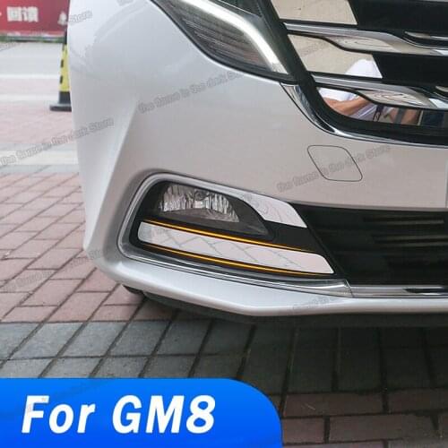 Lsrtw2017 Car Front Grille Bumper Foglight Trims Decoration for Trumpchi Gac Gm8 2017 2018 2019 2020 Accessories Auto Styling