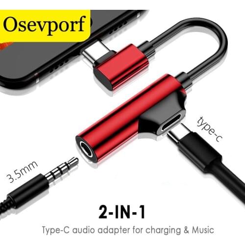 Type C to 3.5mm Converter Headphone Jack 3.5 AUX USB C Cable for Huawei P30 Pro Xiaomi Mi 9 8 Oneplus 7 Pro Audio USB-C Adapter