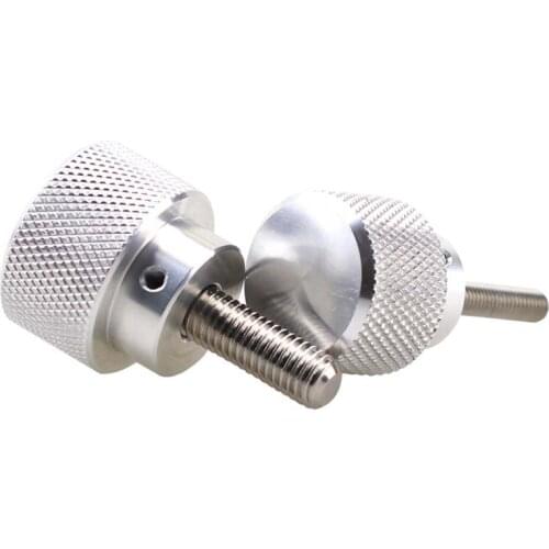 1pcs M8 aluminum alloy handle stainless steel adjustment screws high head pineapple grain hand screw steps bolt 20mm-130mm long