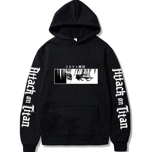 Anime Hoodie Attack on Titan Long Sleeve Loose Hip Hop Fashion Man Woman Cloth
