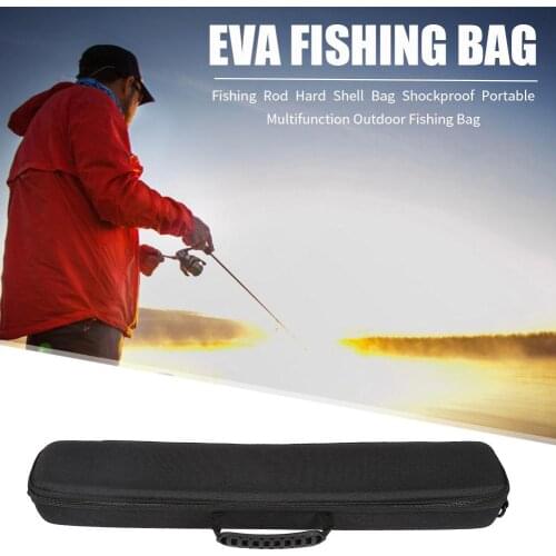Outdoor Portable Fishing Bag EVA Shockproof Fishing Rod Reel Storage Handbag Finishing and Collecting Fishing Gear Cases and Bag