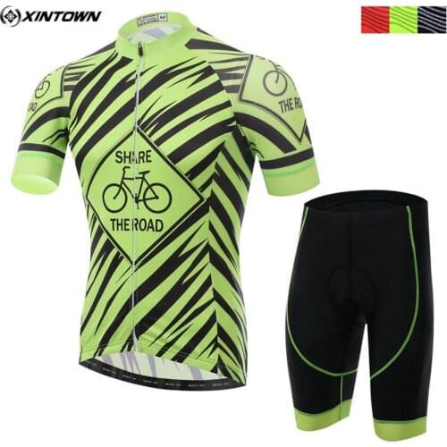 XINTOWN Mens Cycling Jersey Sets Bike Team Outdoor Sportswear Ropa Ciclismo Bicycle Riding Short Sleeve Cycling Clothing