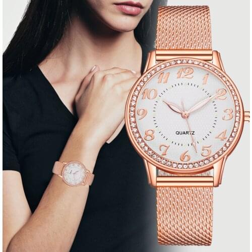Women Luminous Watches Ladies Mesh Belt Watch Womens Quartz Watches Manufacturers Wristwatch Clock Gift
