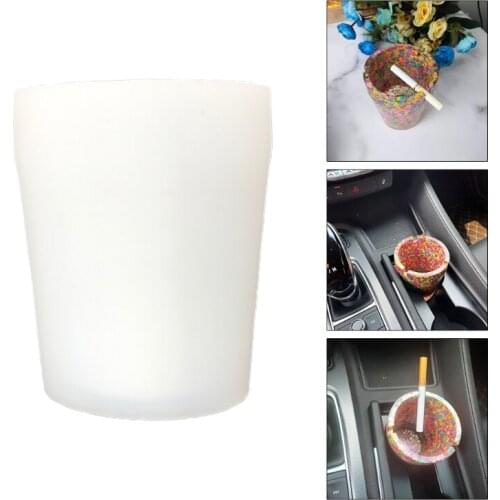 1Pc Resin Casting Molds DIY Car Round Shape Resin Silicone Ashtray Molds for DIY Car Decoration Resin Casting Crafts
