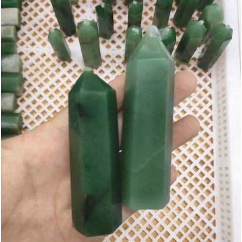 1PC Natural Green Aventurine Quartz Crystal Point Tower Healing Stone Energy Ore Mineral Obelisk Home Decor Ornaments 80-100g