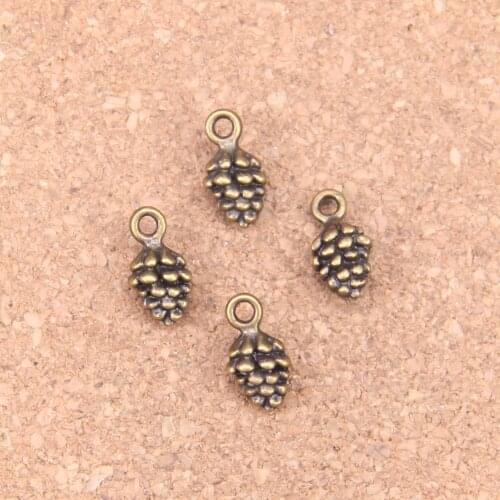 172pcs Charms pine cone 13x6mm Antique Pendants,Vintage Bronze Jewelry,DIY for bracelet necklace