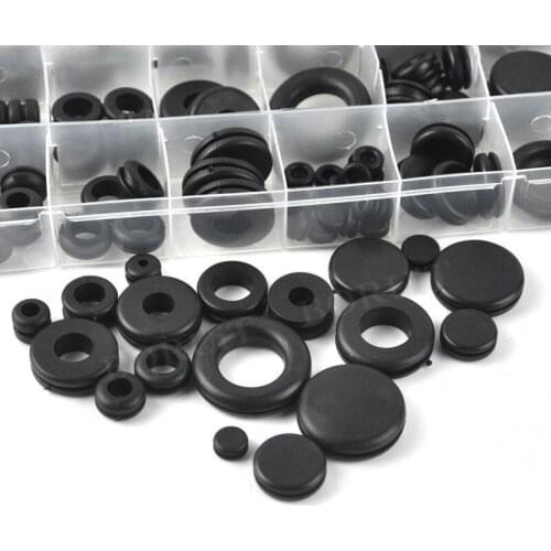 180 Rubber Grommet Assortment Firewall Hole Plug Set Electrical Wire Gasket Kit
