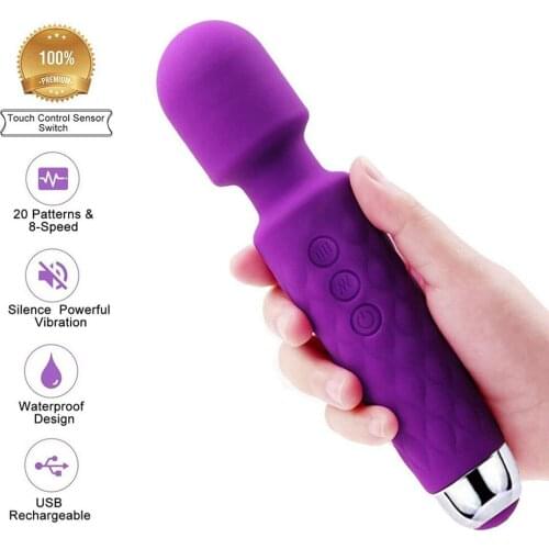 2020 20 Speed AV Magic Wand Massager Vibrator for Women G spot Clitoris stimulator body Massager Erotic toy Sex toys for Woman