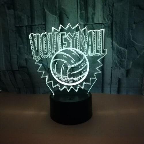 Volleyball 3d Lamp 7 Color Touch Led Creative Night Table Moderne Desk Lam 7 Color Dimmer USB led 3d Table Lamp