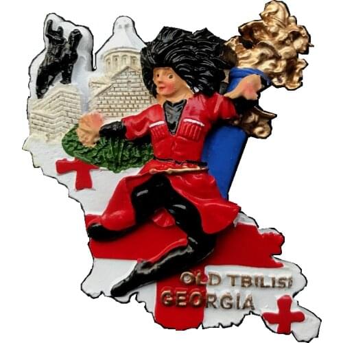 Handmade Painted Georgia libidos 3D Fridge Magnets Tourism Souvenirs Refrigerator Magnetic Stickers Gift