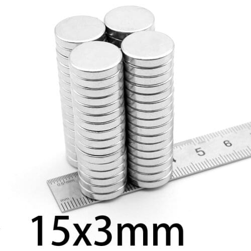 5/10/20/50/100pcs 15x3 mm Search Minor Magnet Diameter 15mm x 3mm Bulk Small Round Magnetic 15x3mm Neodymium Disc Magnets 15*3 m
