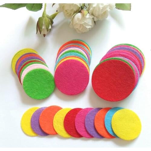 50pieces 35,40,45,50mm mix color Non-woven fabric Padded Felt round shape craft DIY Appliques Clothing decoration fabric flower