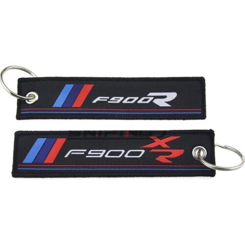 Motorcycle keychain pendant For BMW F900R F900XR F 900 R XR 900XR 900R F900 badge embroidery key ring