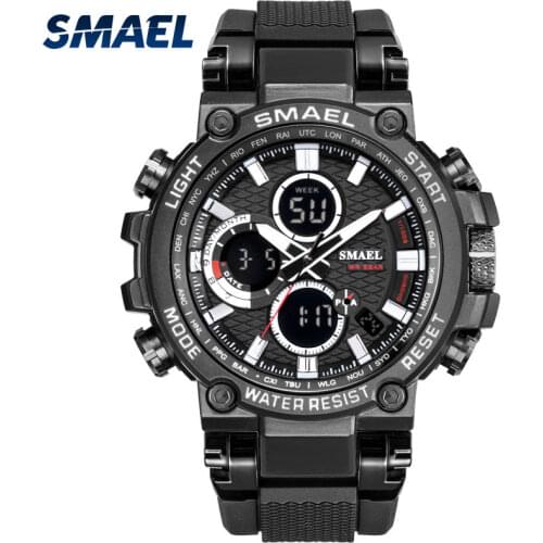 SMAEL Sports Men Watch Mens Analog Quartz Watches Man LED Digital Waterproof Military Wristwatch Male Clock Relogio Masculino