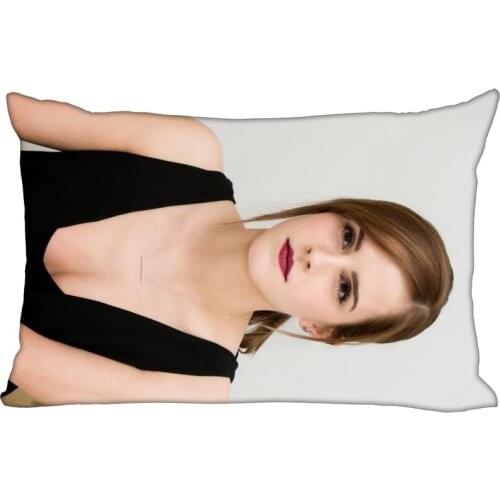 Emma Watson Pillowcase 45x35cm(One Side)Rectangle Zipper Pillow Case Bright Print Throw Wedding Decorative Pillowcase Cover