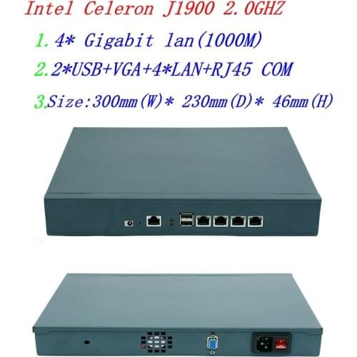 Desktop VPN Firewall appliance for 4 LAN support Intel Celeron J1900 processor server network router RouterOS(ROS), Mikrotik