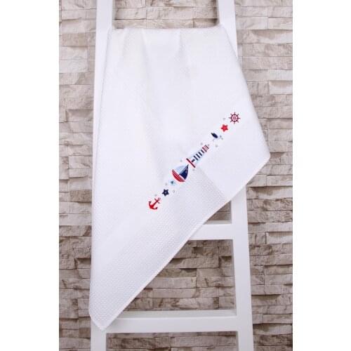 100% Cotton 80x110 cm Sail Embroidery Baby & Kids Blanket Coverlet
