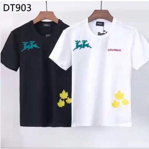 Dsq2 Mens Letter Short Sleeve T-Shirt Top DT903