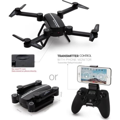 EBOYU(TM) X8TW Sky Hunter Foldable Rc Selfie Drone with Wifi FPV 0.3MP HD Camera Altitude Hold Headless Mode RC Quadcopter Drone