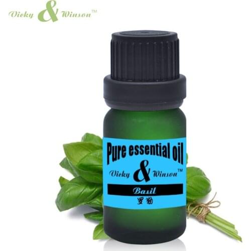 Vicky&winson Basil essential oil 10ml Ocium basilicum oils aromatherapy oil Improve spirit Stabilization Firming Oil VWDF23